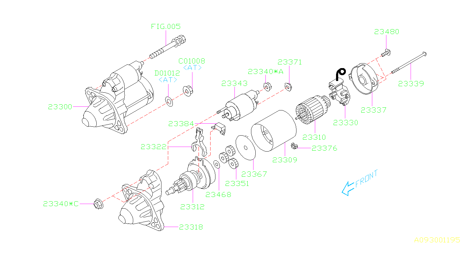 Subaru Outback Starter Solenoid. Switch Magnetic, Starter - 23343AA230