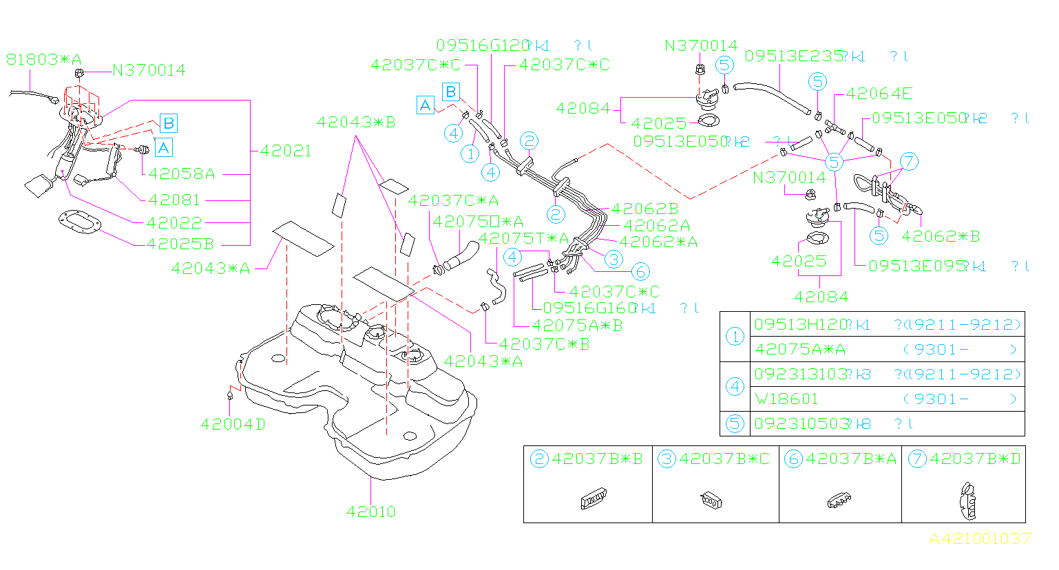 Subaru Impreza Fuel Pump Wiring Harness - 81802FA050 | Subaru Part ...